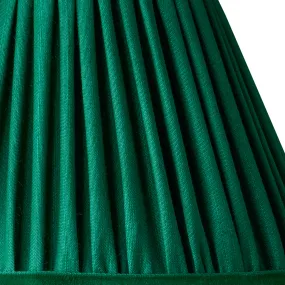 16cm scalloped shade in Emerald silk with velvet tape