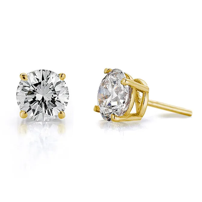 3/4 CTW Diamond Stud Earrings - Classic