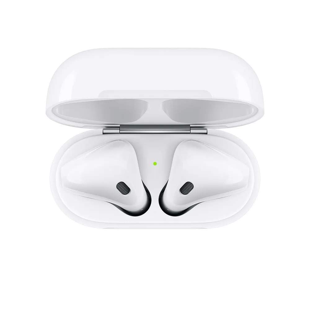 Apple AirPods with Charging Case (2nd Gen) Bundle with Velcro Cable Ties   USB Wall & Car Charger