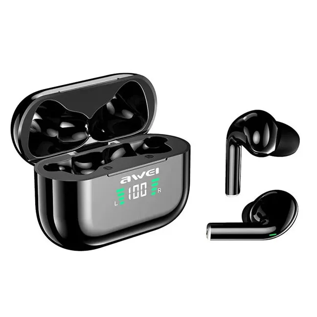 Awei Bluetooth Led Digital Display Ture Wireless Sports IPX4 Waterproof TWS Earbuds