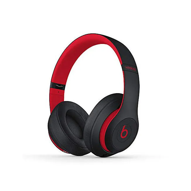 Beats Studio3 Wireless Over-Ear Headphones - The Beats Decade Collection - Defiant Black-Red (Latest Model)