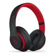 Beats Studio3 Wireless Over-Ear Headphones - The Beats Decade Collection - Defiant Black-Red (Latest Model)