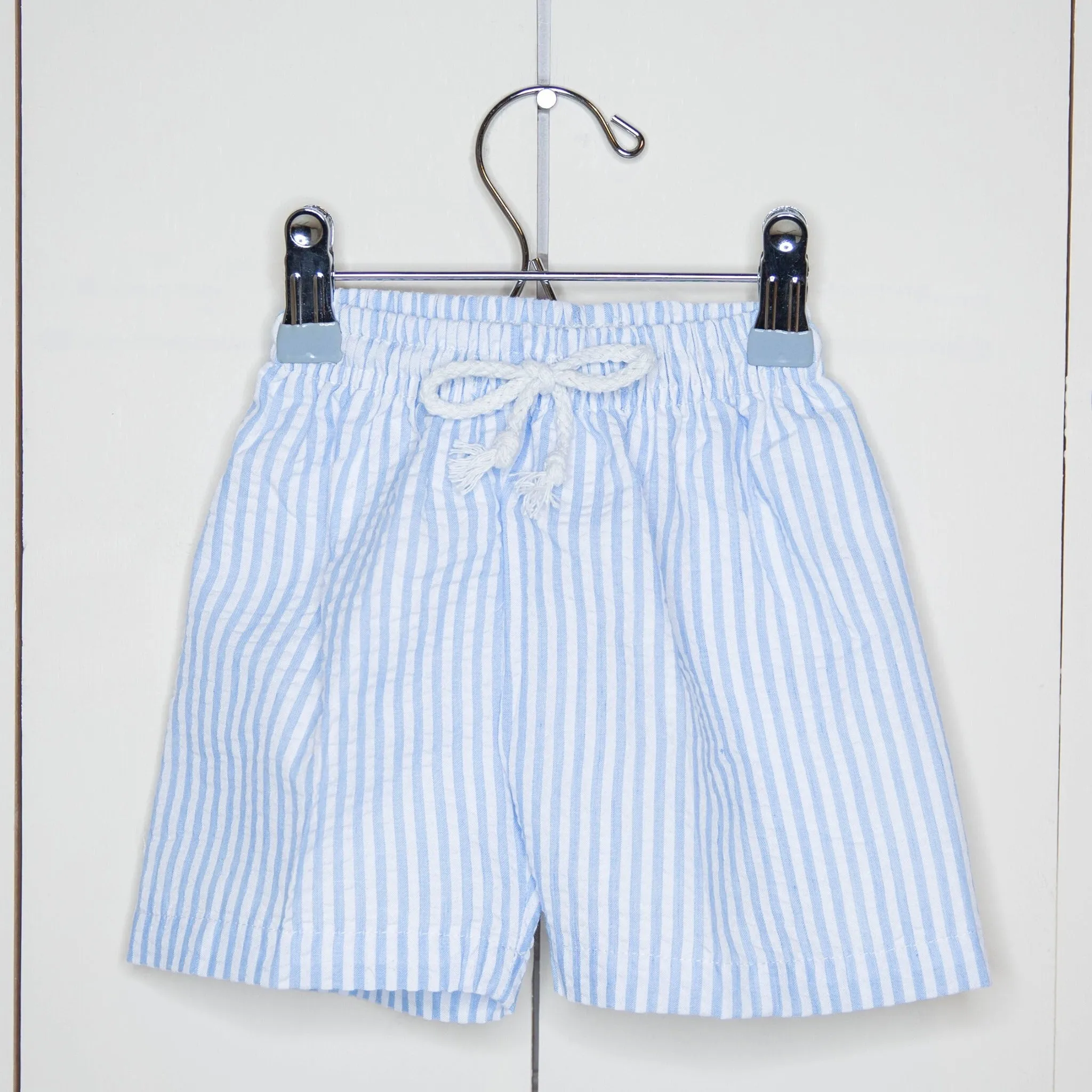 Boys Seersucker Swim Shorts navy