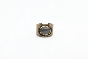 Brass Labradorite Ring