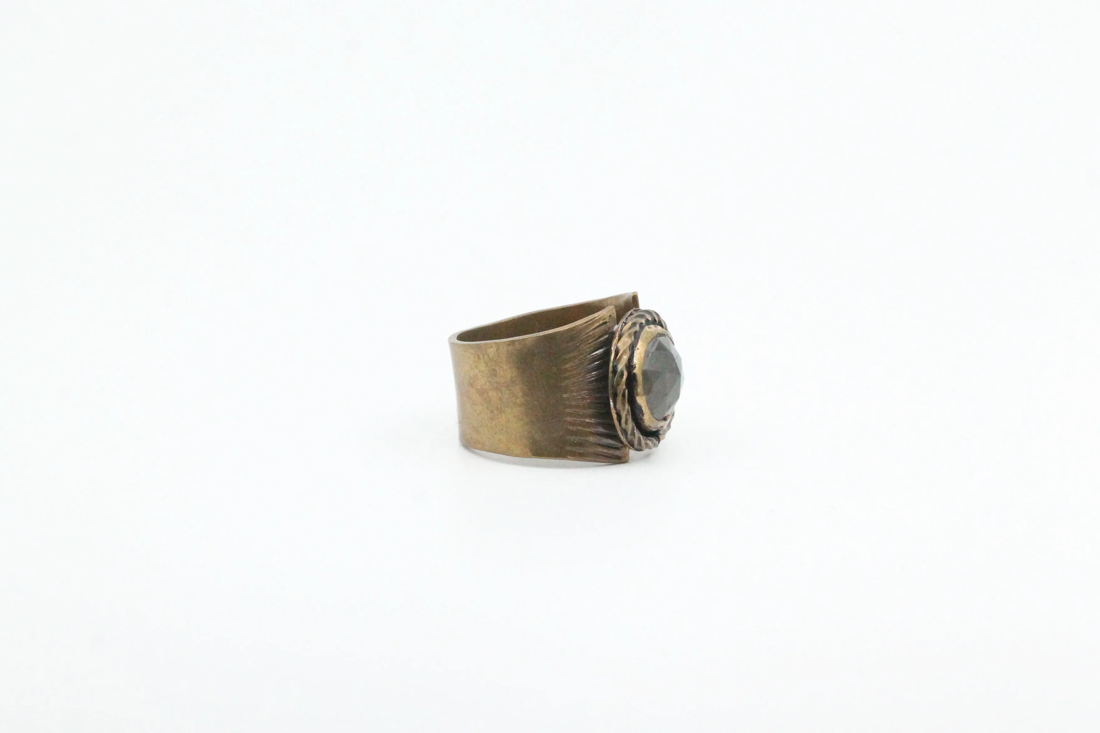 Brass Labradorite Ring