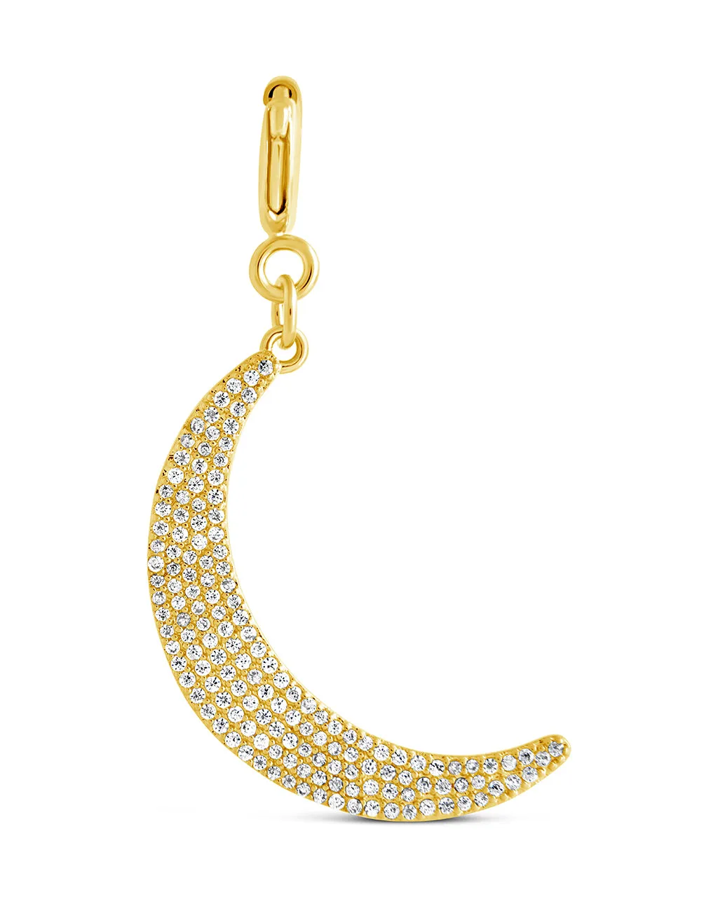 CZ Crescent Moon Charm