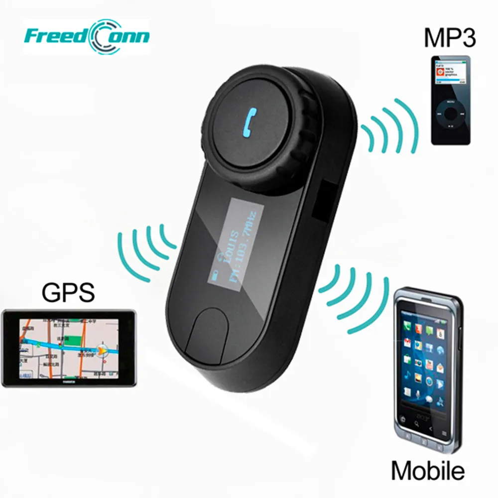 FreedConn Motocycle Helmet Waterproof Wireless Bluetooth Headset TCOM-SC; /LCD Screen/FM Radio/800M Intercom/2 Riders Intercom/ Moto Biking & Skiiing/2 in 1 microphone;