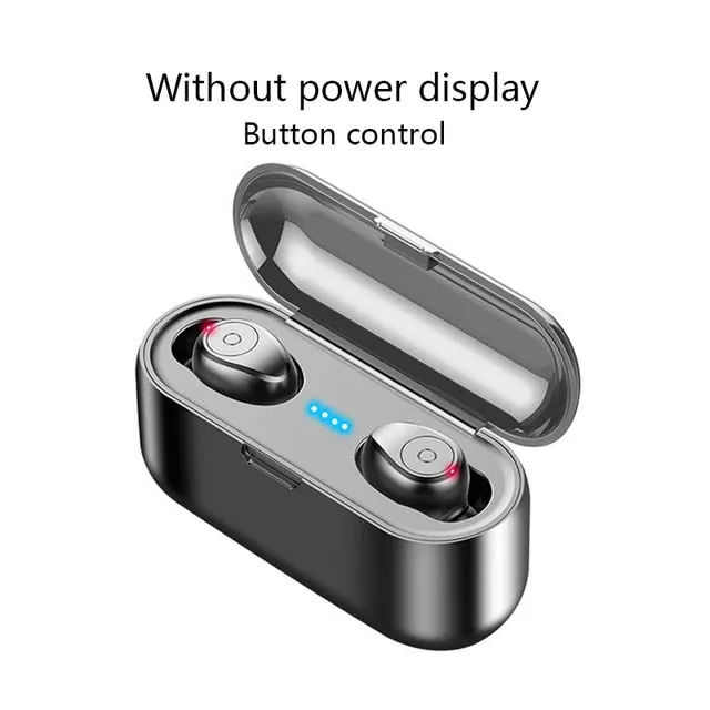 HATOSTEPED Bluetooth Earphones 5.0 TWS Mini Wireless Headset Power Display Earphone with charging box Sports Earbuds Gaming