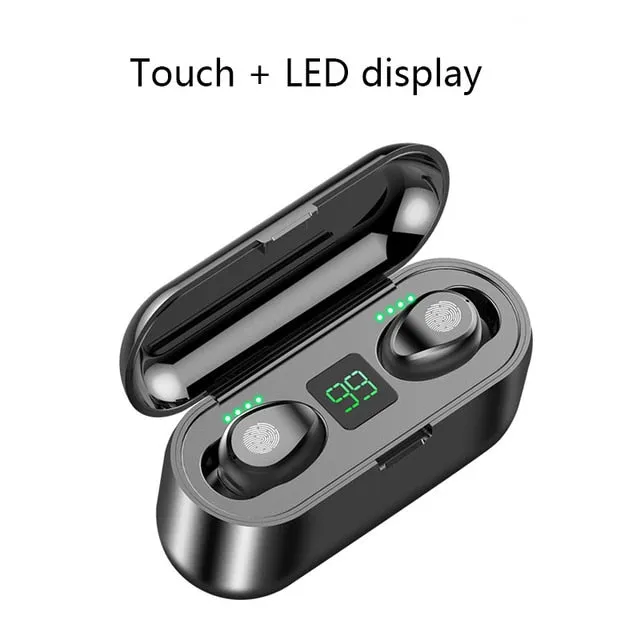 HATOSTEPED Bluetooth Earphones 5.0 TWS Mini Wireless Headset Power Display Earphone with charging box Sports Earbuds Gaming