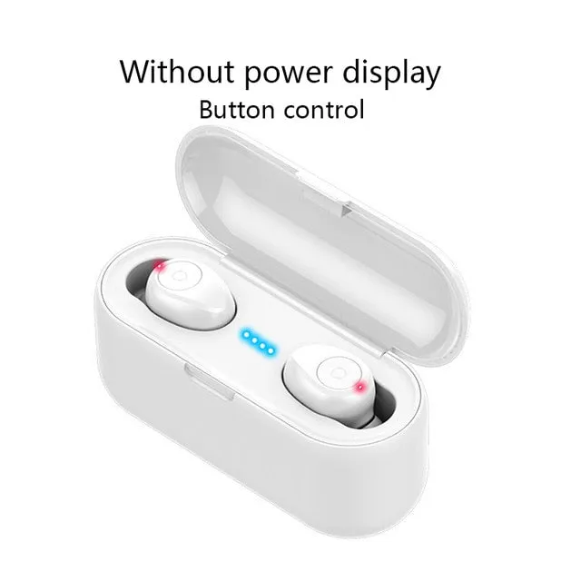 HATOSTEPED Bluetooth Earphones 5.0 TWS Mini Wireless Headset Power Display Earphone with charging box Sports Earbuds Gaming