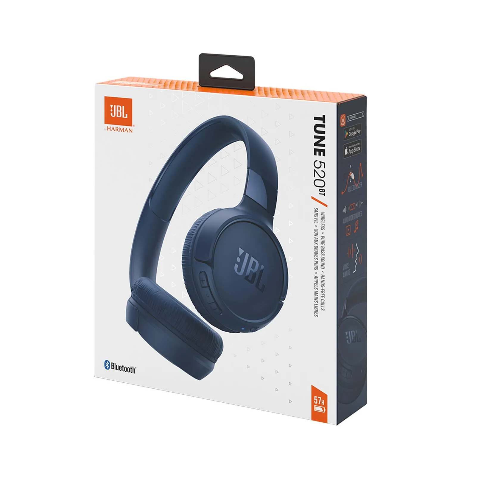 JBL Tune 520BT Wireless On-Ear Headphones - Blue