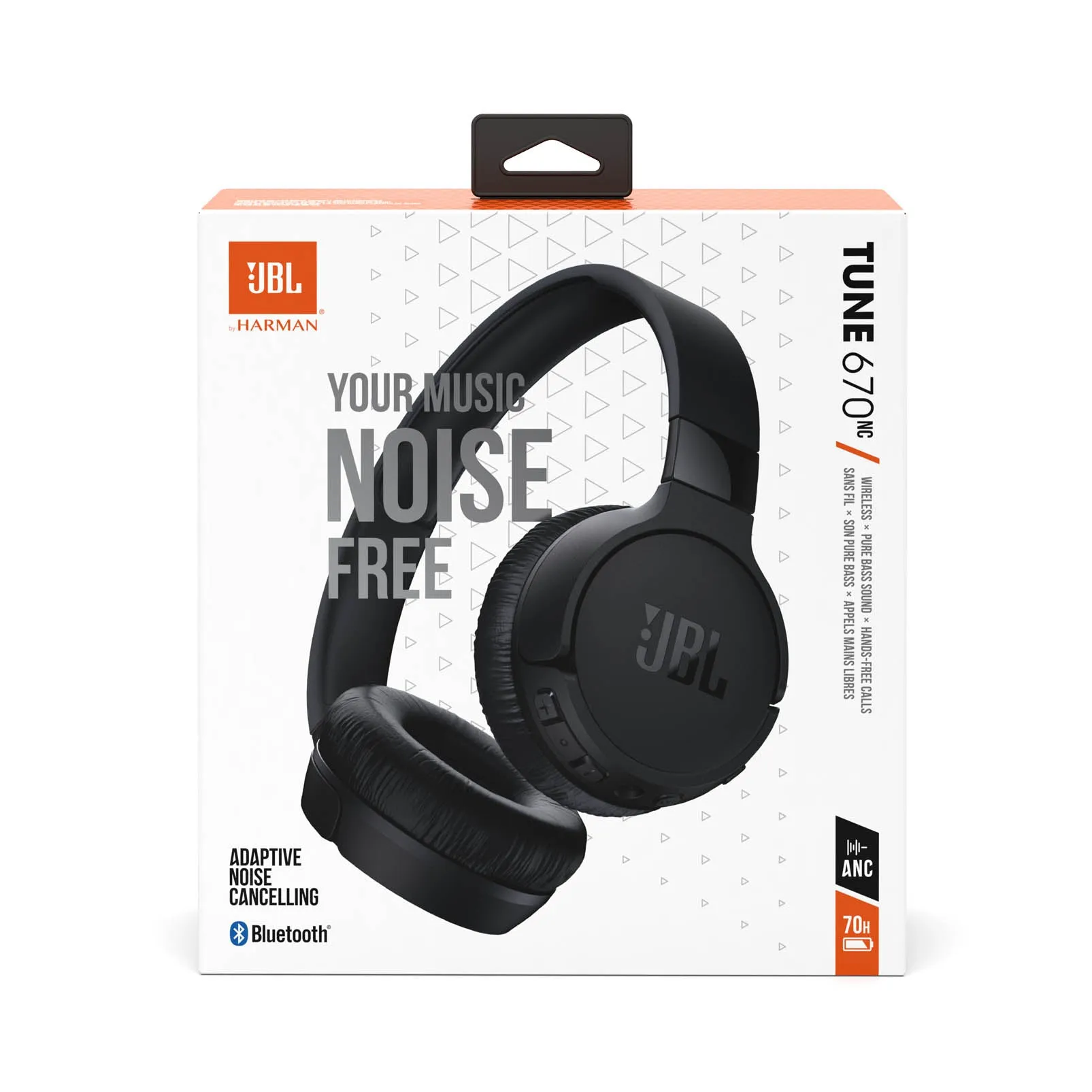 JBL Tune 670NC Wireless On-Ear Headphones - Black