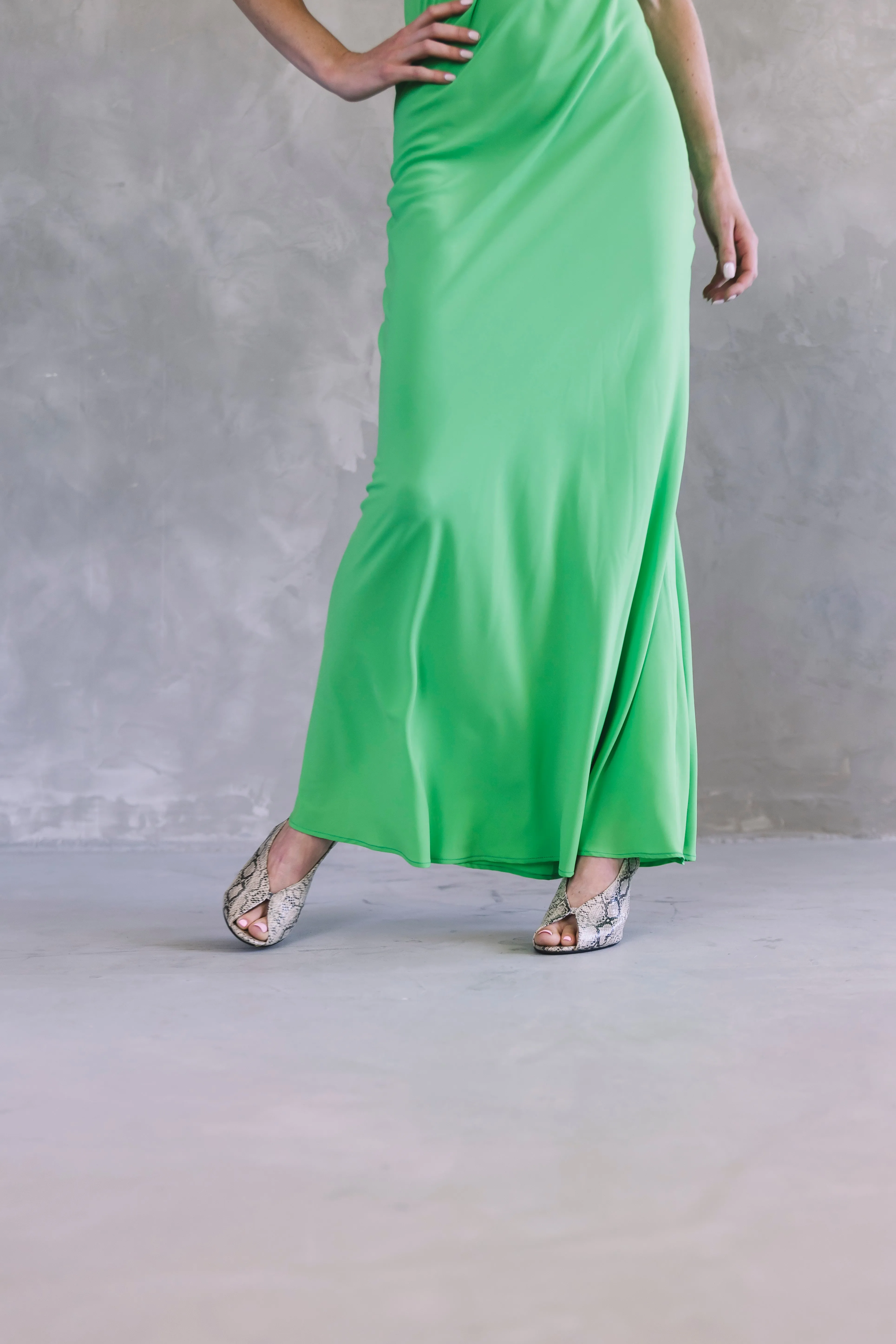 Jenna Halterneck Dress | Green