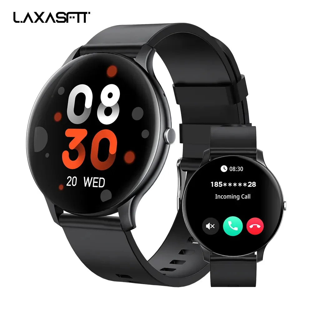 LAXASFIT Multi-Function Smart Watch Bluetooth Voice Call Music Control Pedometer IP68 Waterproof Fashion Sports Smartwatch