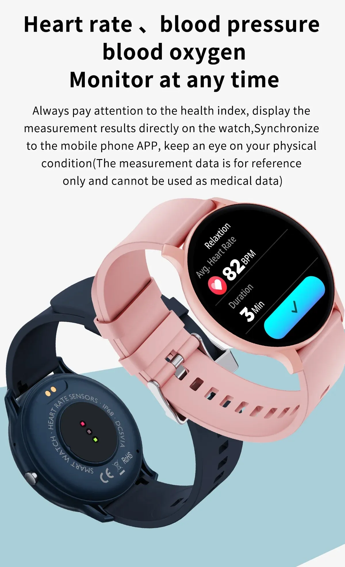 LAXASFIT New Smart Watch Heart Rate Sleep Health Monitor Bluetooth Talk IP68 Waterproof Sports Fashion Smart Watch Holiday Gift