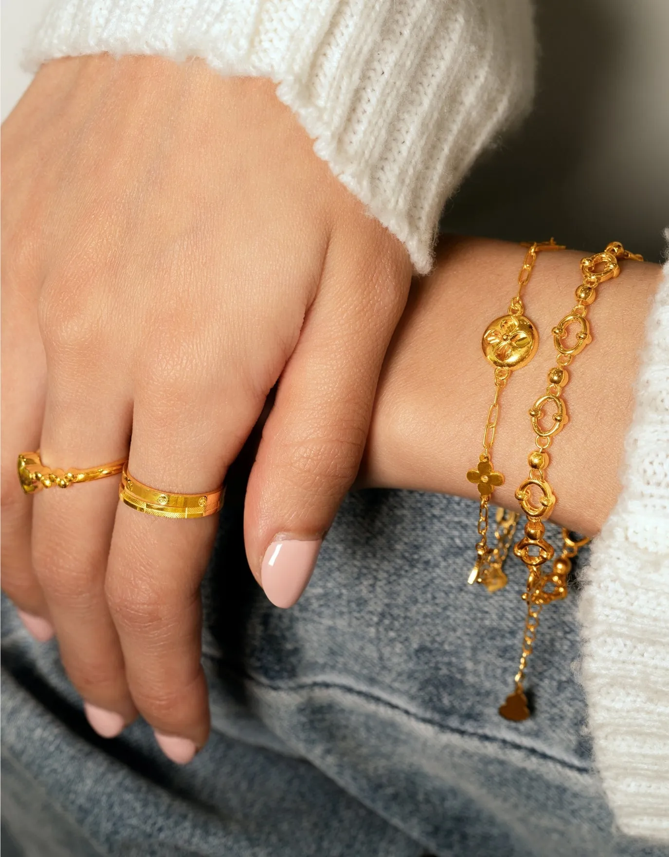 LVC 9IN Oria 999 Gold Bracelet