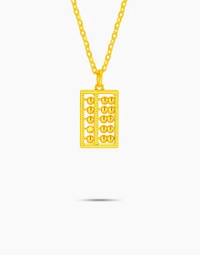 LVC 9IN Petit Abacus 999 Gold Necklace