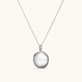 Maya Circle Pendant Necklace in Silver