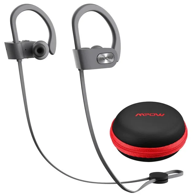 Mpow Flame IPX7 Waterproof Bluetooth 4.1 Headphones Noise Cancelling Earphone HiFi Stereo Wireless Sports Earbuds with Mic Case