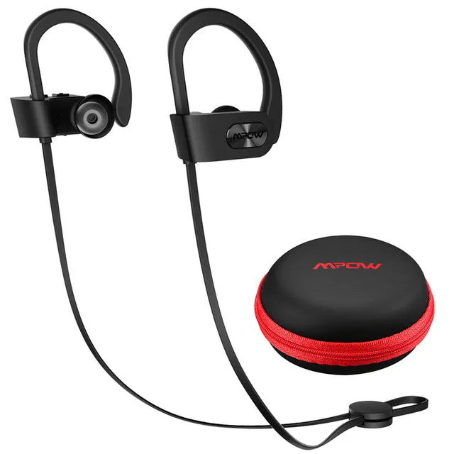 Mpow Flame IPX7 Waterproof Bluetooth 4.1 Headphones Noise Cancelling Earphone HiFi Stereo Wireless Sports Earbuds with Mic Case