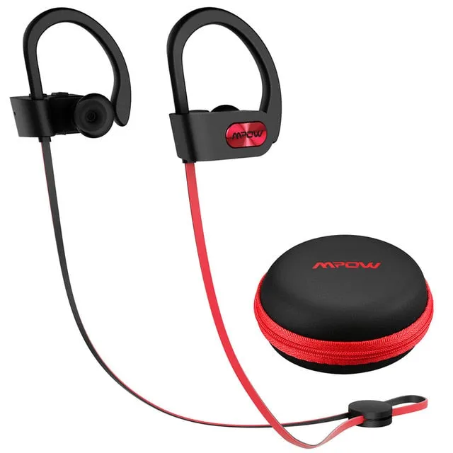 Mpow Flame IPX7 Waterproof Bluetooth 4.1 Headphones Noise Cancelling Earphone HiFi Stereo Wireless Sports Earbuds with Mic Case