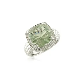 Pietra Collection Prasiolite and Diamond Ring