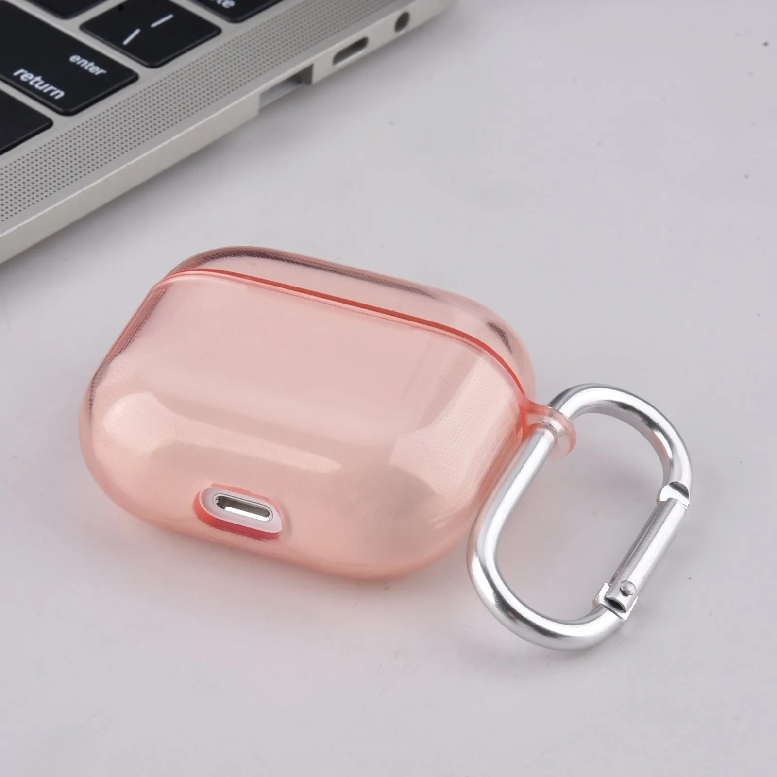 Protective TPU Clear Case for AirPods 3 Case Generation 3rd with Keychain