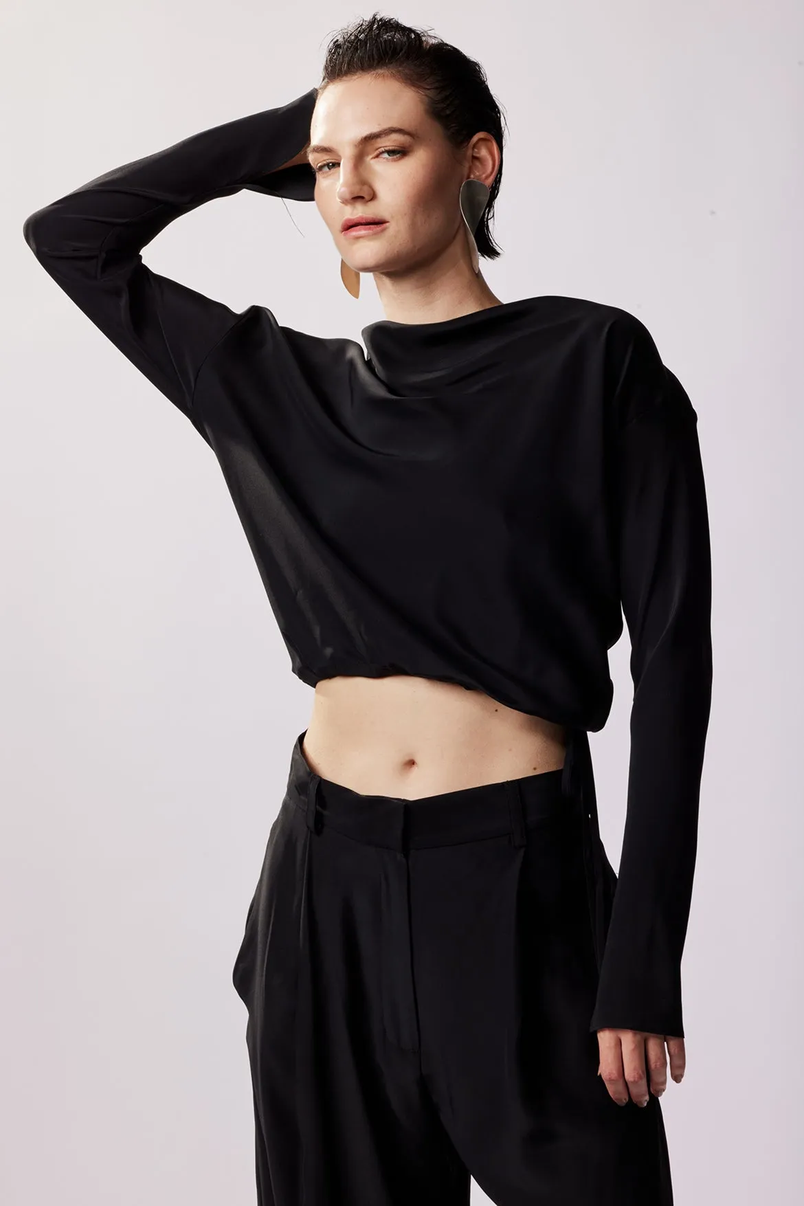 Salacia Long Sleeve Blouse - Black