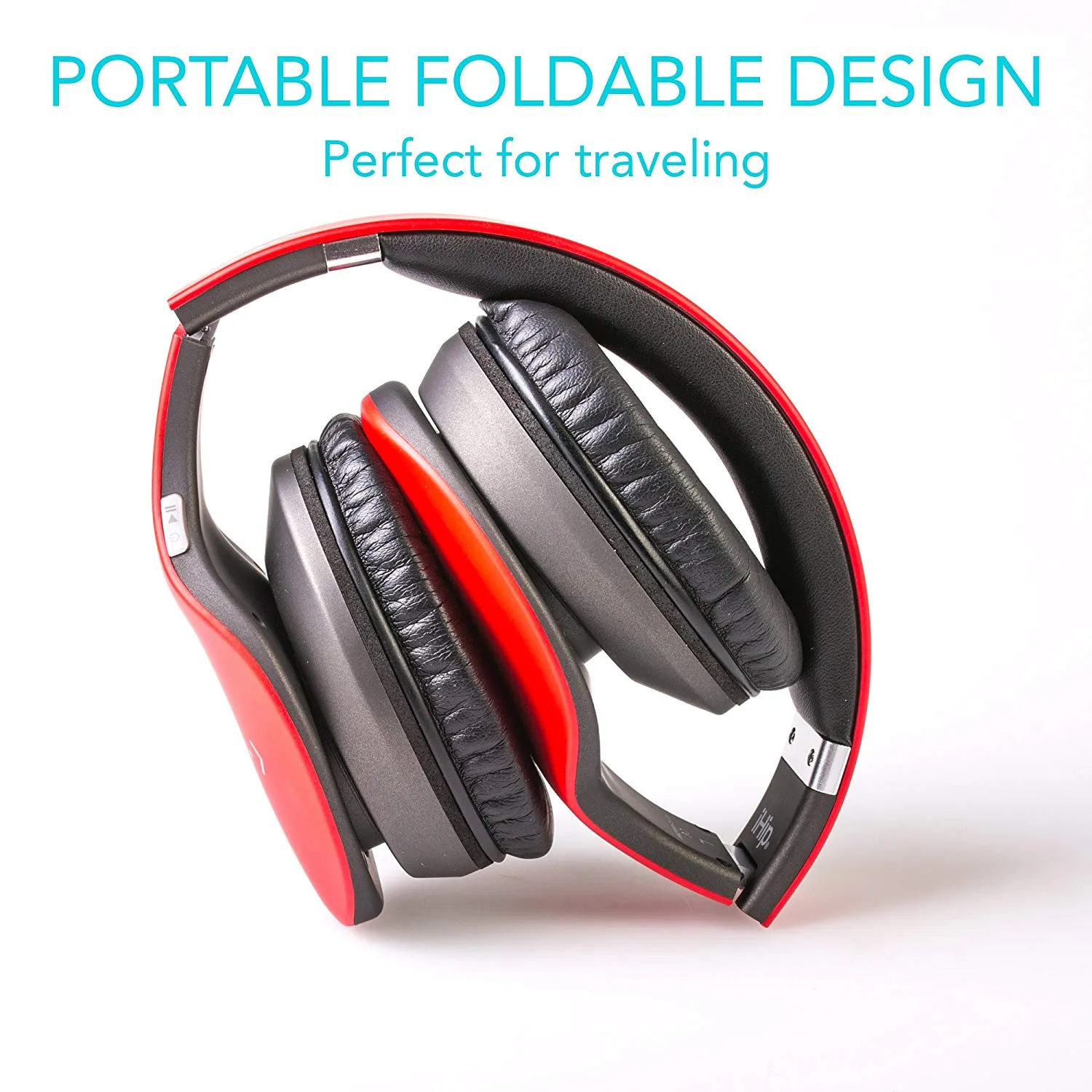 Side Swipe Touch Control Wireless Bluetooth Headphones Over Ear