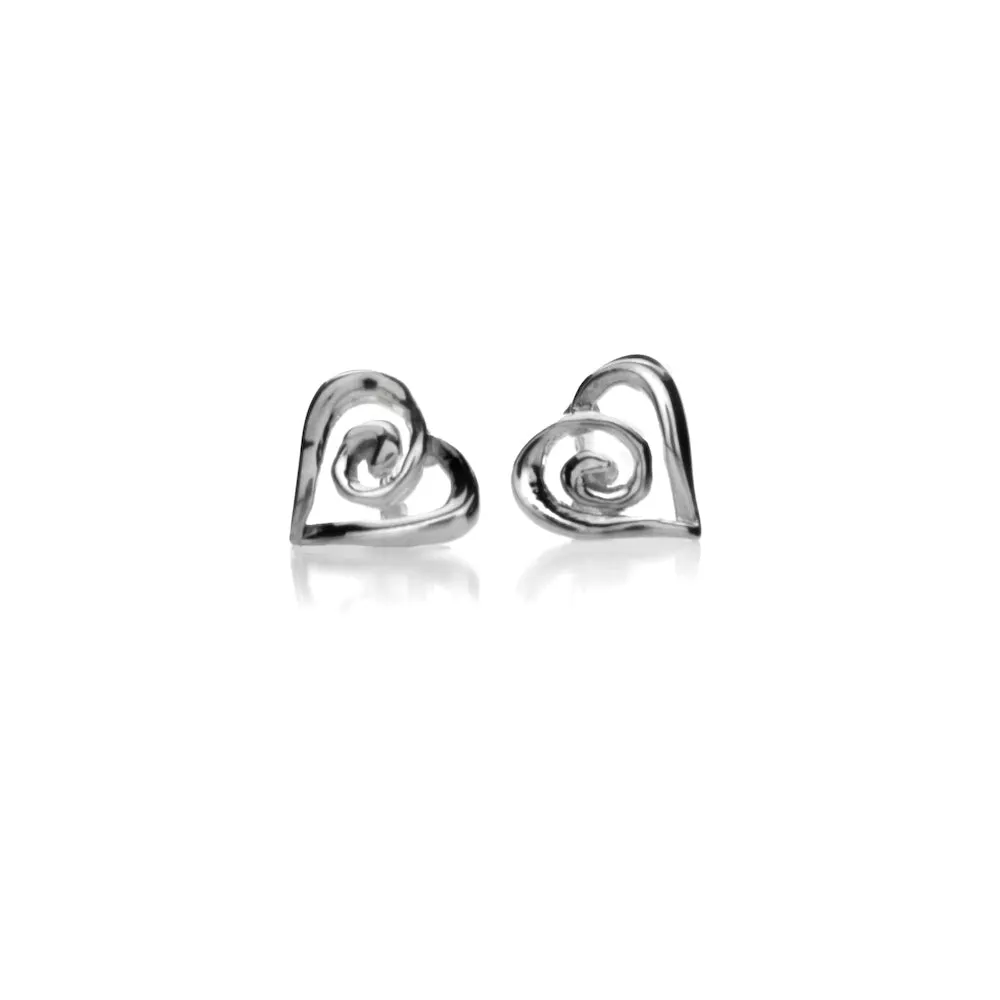 Spiral heart studs