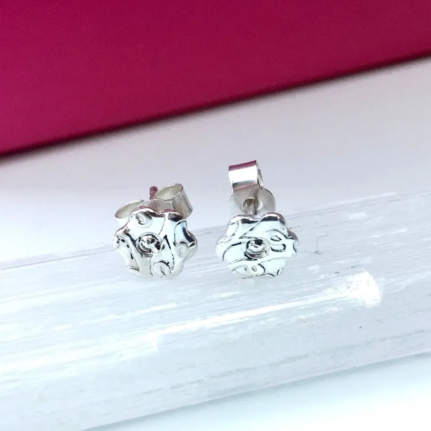 Sterling silver flower studs