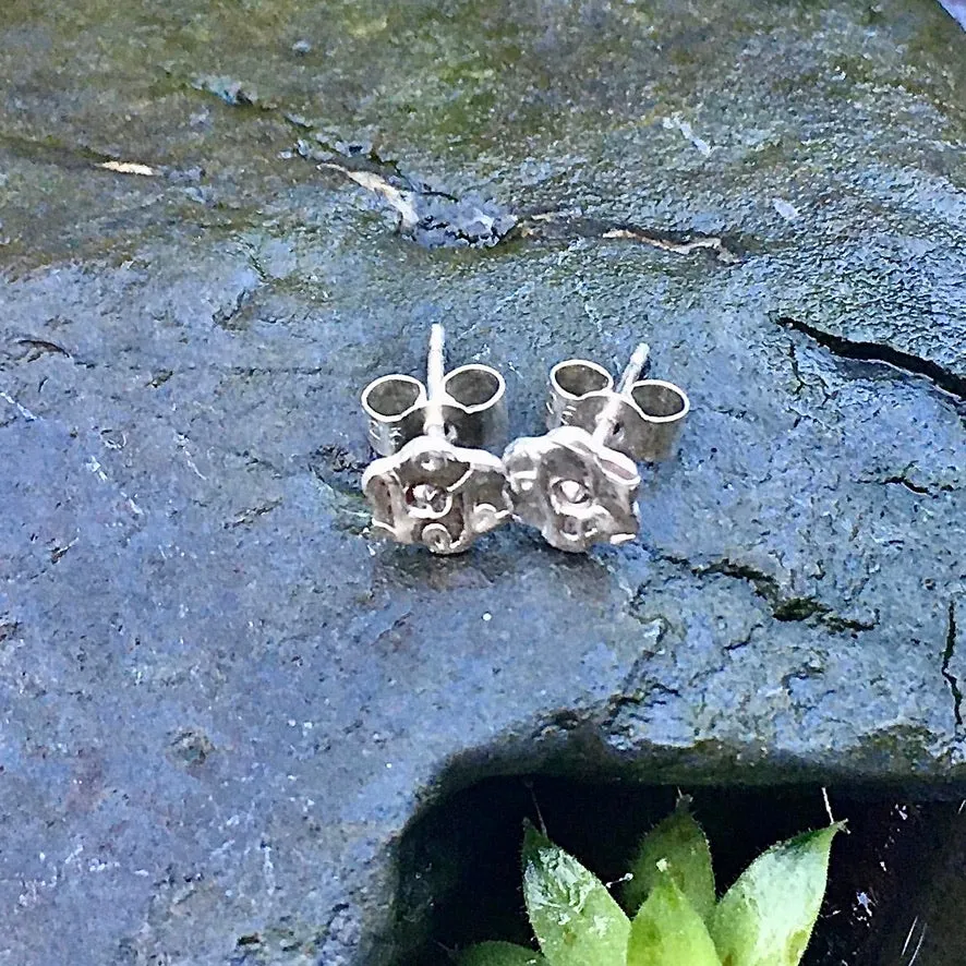 Sterling silver flower studs