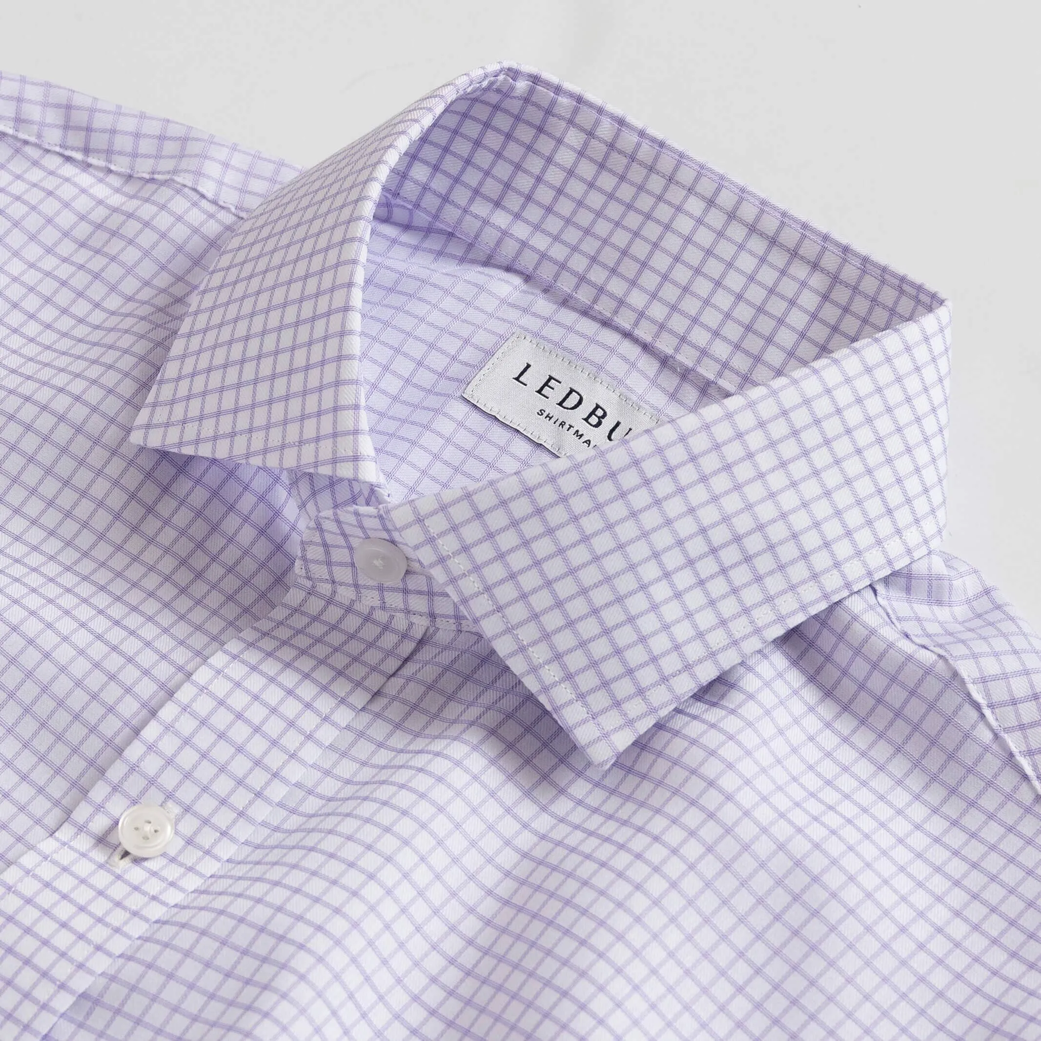 The Lavender Owenby Comfort Stretch Check Custom Shirt