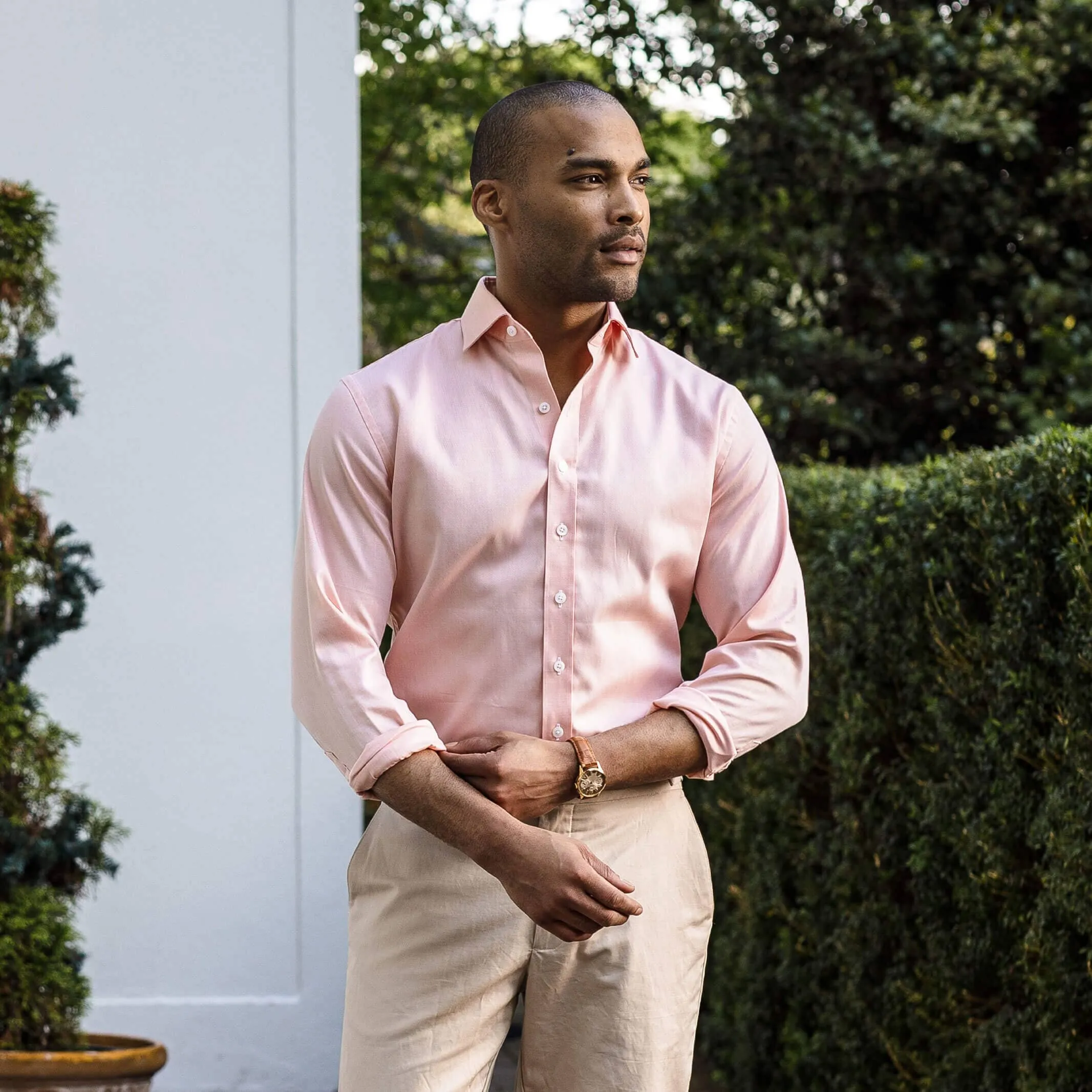 The Orange Hutchins Herringbone Custom Shirt