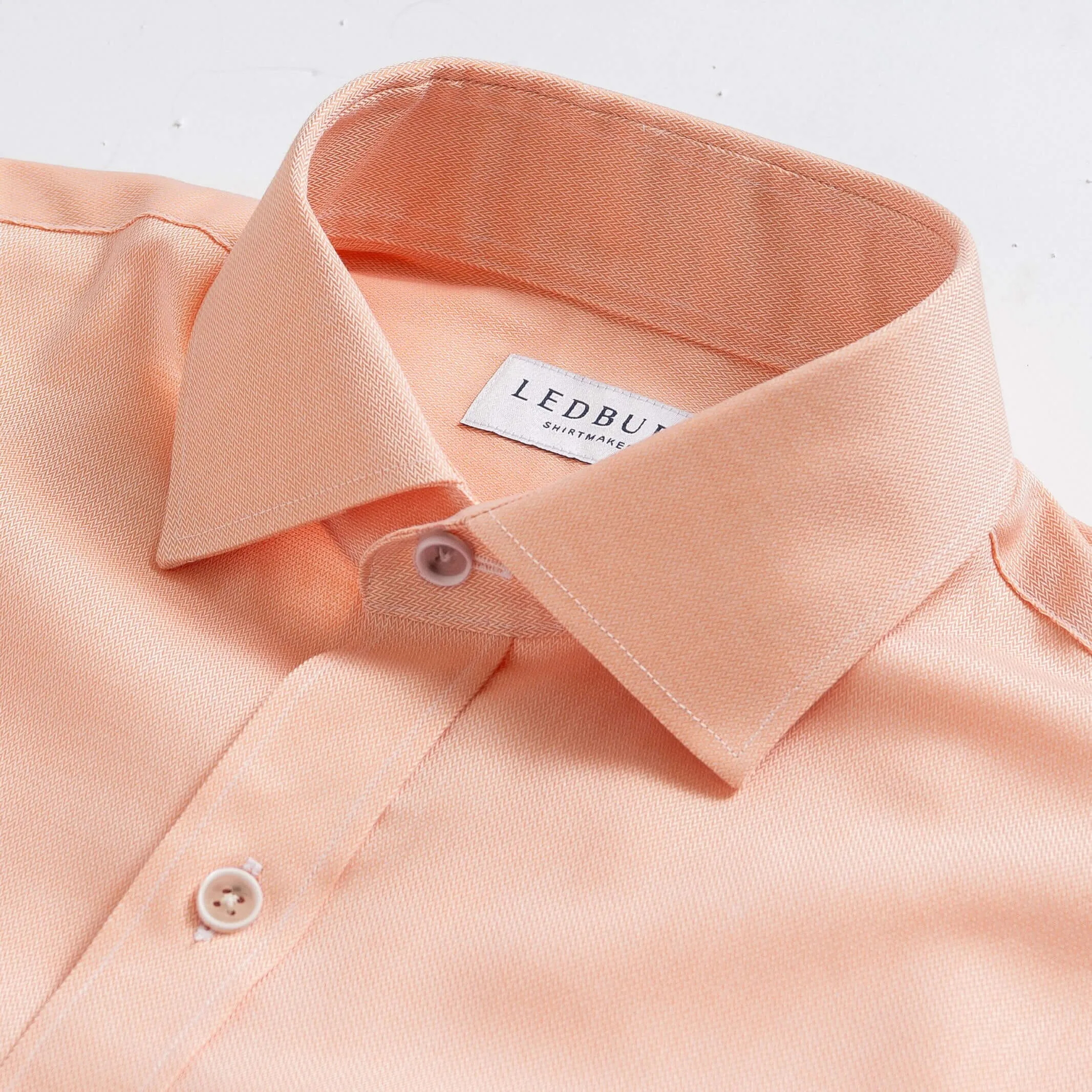 The Orange Hutchins Herringbone Custom Shirt